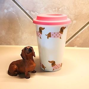 Dachshund Ceramic Tumber